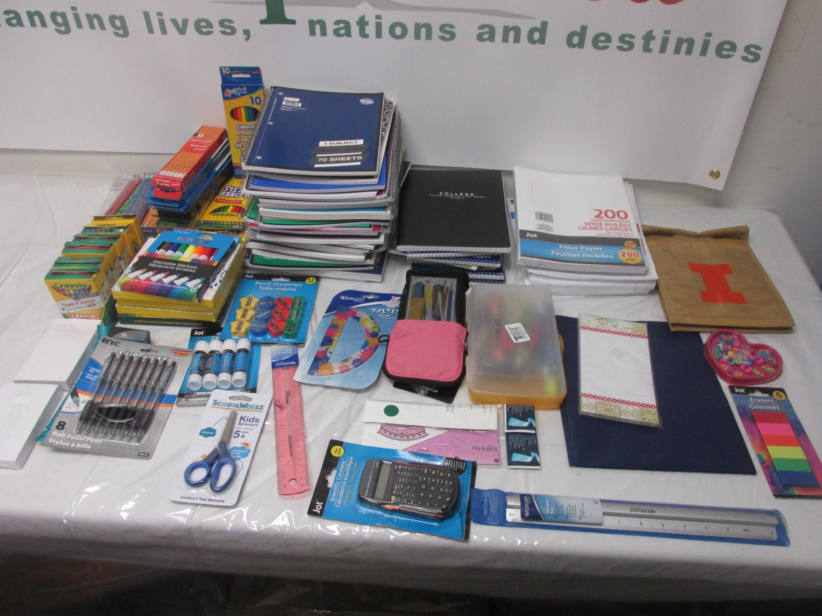 school supplies received at Develop Africa