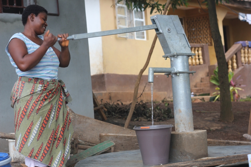 manual water pump at the Dream Home