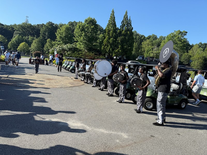 Drumline performance at the Swing FORE Change 2026
