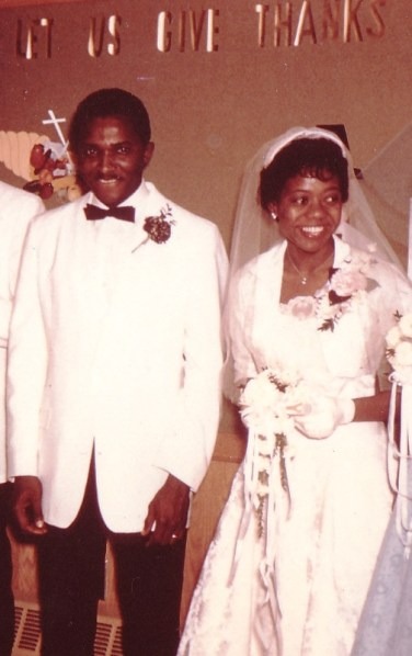 Eustace and Zainabu Renner on their wedding day