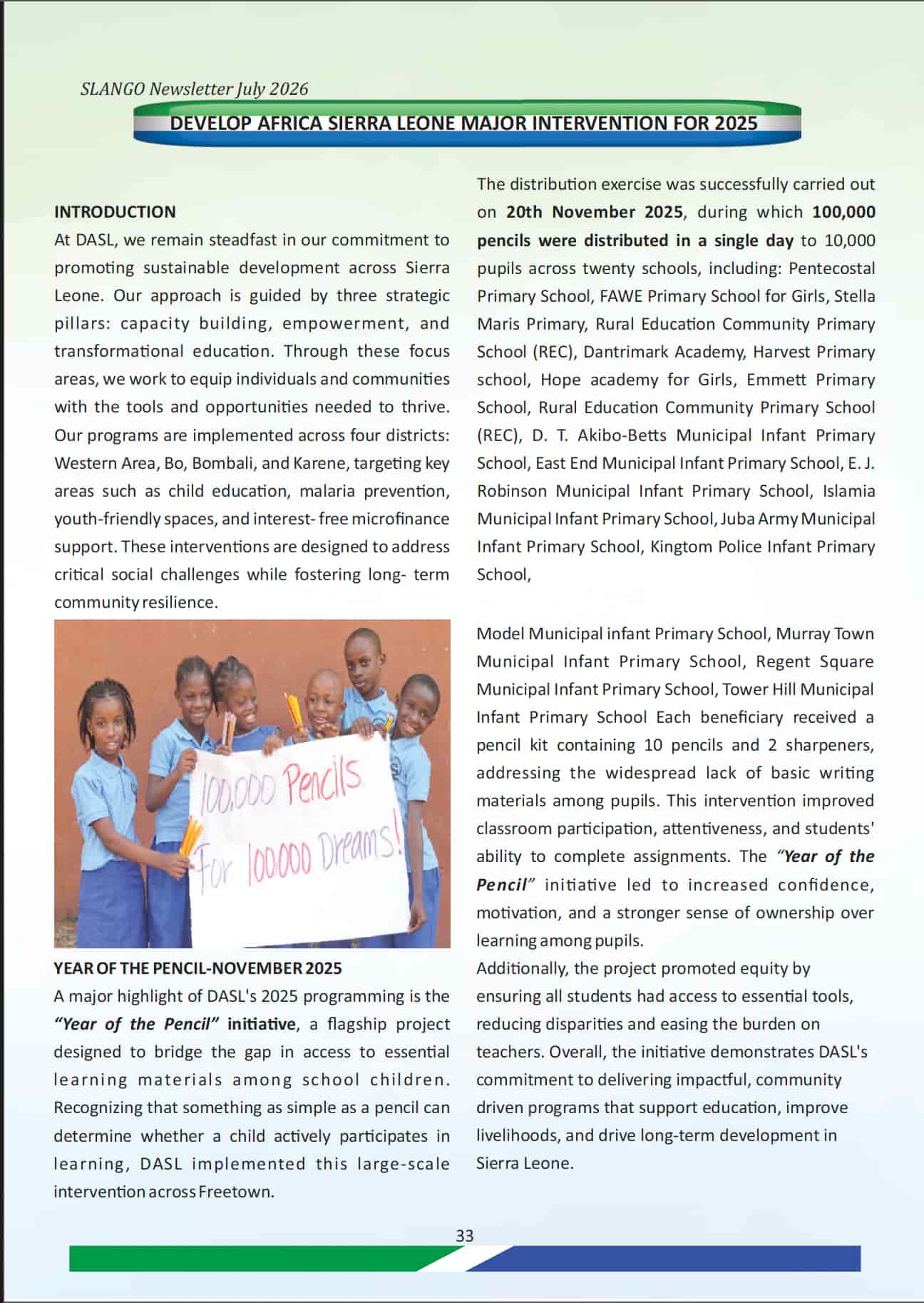 Develop Africa Mentioned IN SLANGO 5th Edition - July 2026